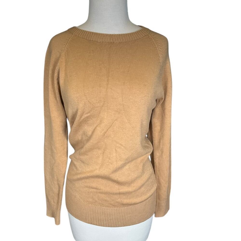 French Connection Light Weight Light Brown Super Soft Sweater Small Boat Neck